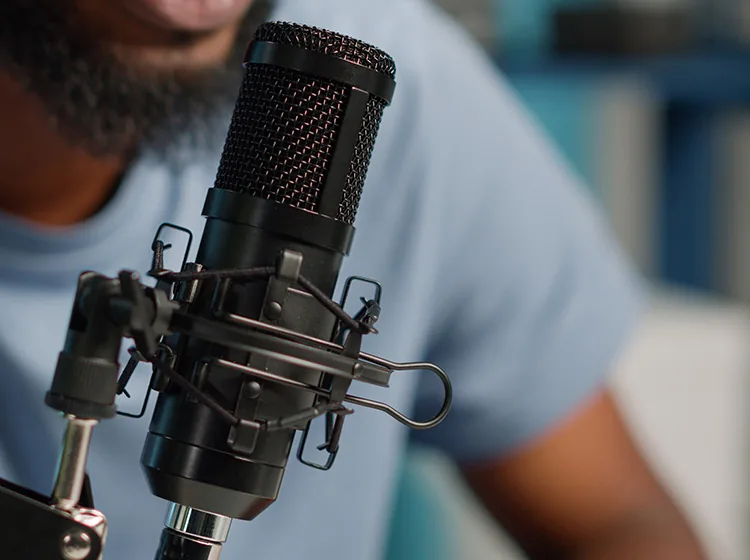 Set para grabación de podcast